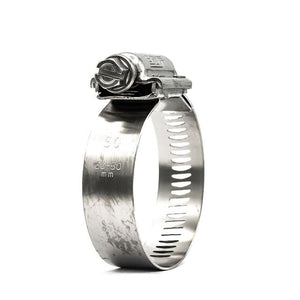 5/8" Perforated JCS Hi-Torque 304 Stainless Steel Worm Gear Hose Clamps
