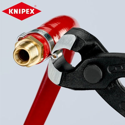 Knipex Ear Hose Clamp Pliers - Vertical - Length 220 mm - HCL Clamping USA- MT-KX-EC-V-220
