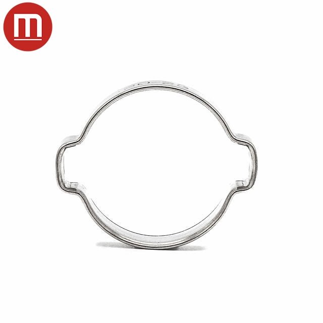 Double Ear Hose Clamp - 22-25mm - 304 Stainless Steel - HCL Clamping USA- DEC-22-W4