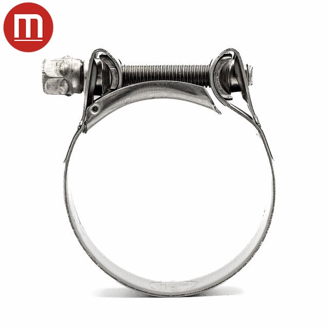 Mikalor Heavy Duty Bolt & Barrel Hose Clamp SUPRA - 316 Stainless Steel Band and Bolt (Marine) 11/16-3/4in (17-19mm) - HCL Clamping USA - Image 2