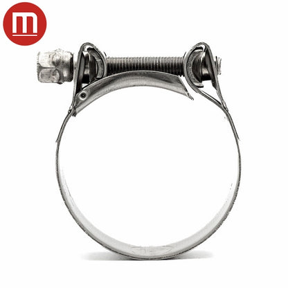 Mikalor Heavy Duty Bolt & Barrel Hose Clamp SUPRA - 316 Stainless Steel Band and Bolt (Marine) 11/16-3/4in (17-19mm) - HCL Clamping USA - Image 2