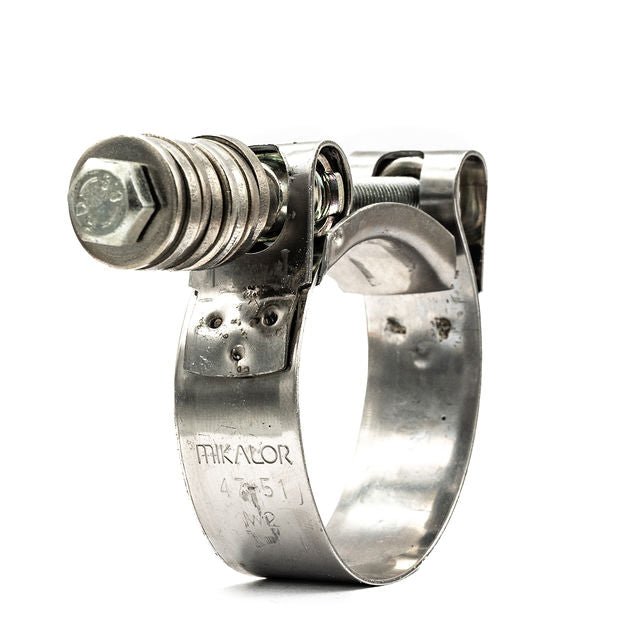 Mikalor Heavy Duty Hose Clamp SUPRA with Constant Tension - 430 Stainless Steel Band 11/16−3/4in (17-19mm) - HCL Clamping USA - Image 1