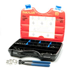 Mikalor Two Ear Clips Assortment Box W4 Stainless Steel AISI 304 | 375 Pieces