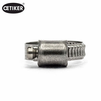3/16" Embossed Oetiker Mini Worm Gear Hose Clamp: 304SS Band & Screw