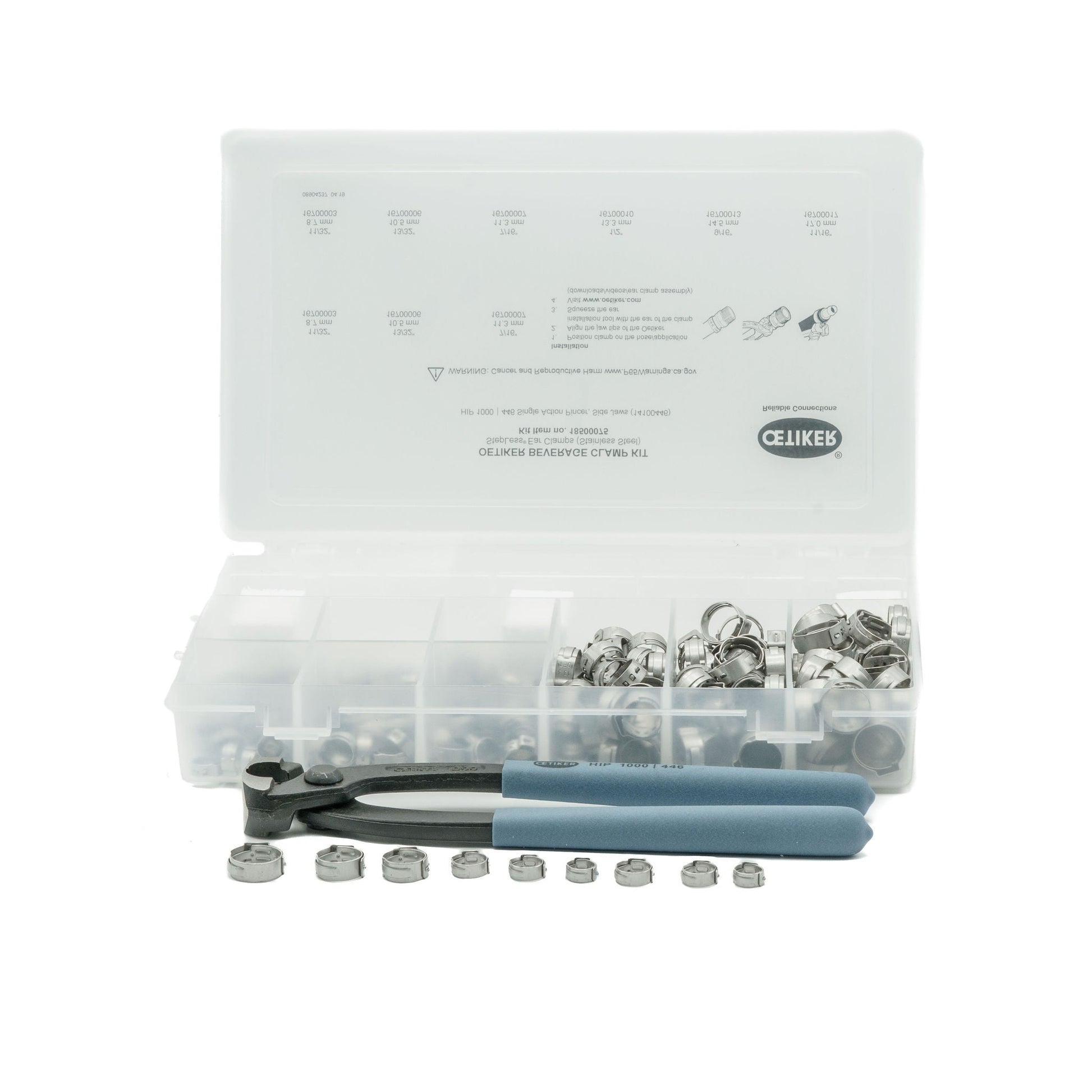 Oetiker Beverage Stepless Ear Hose Clamp Kit - 301 pcs 18500075 - HCL Clamping USA - Image 1