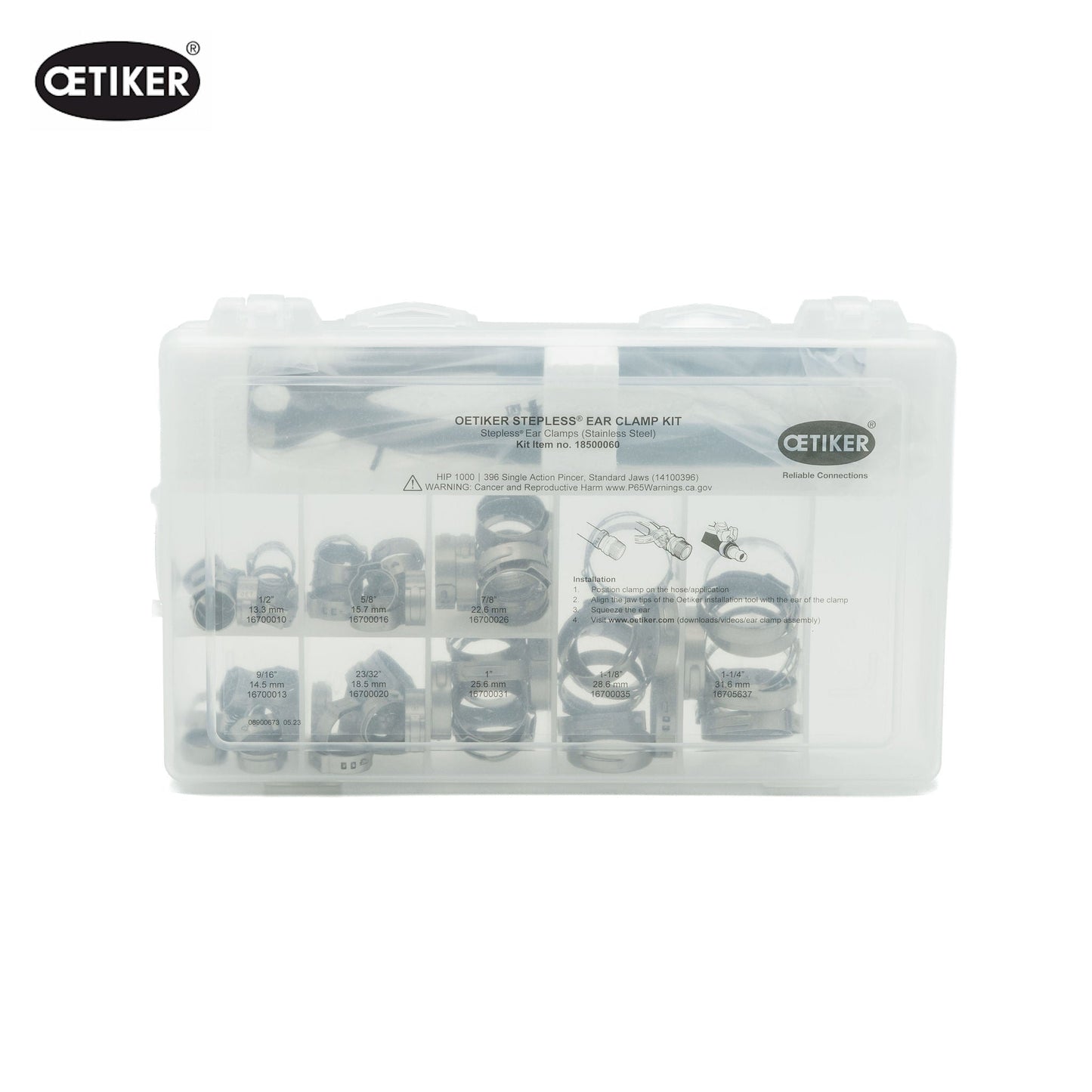 Oetiker Stepless Ear Hose Clamp Kit - 81 pcs 18500060 - HCL Clamping USA - Image 2