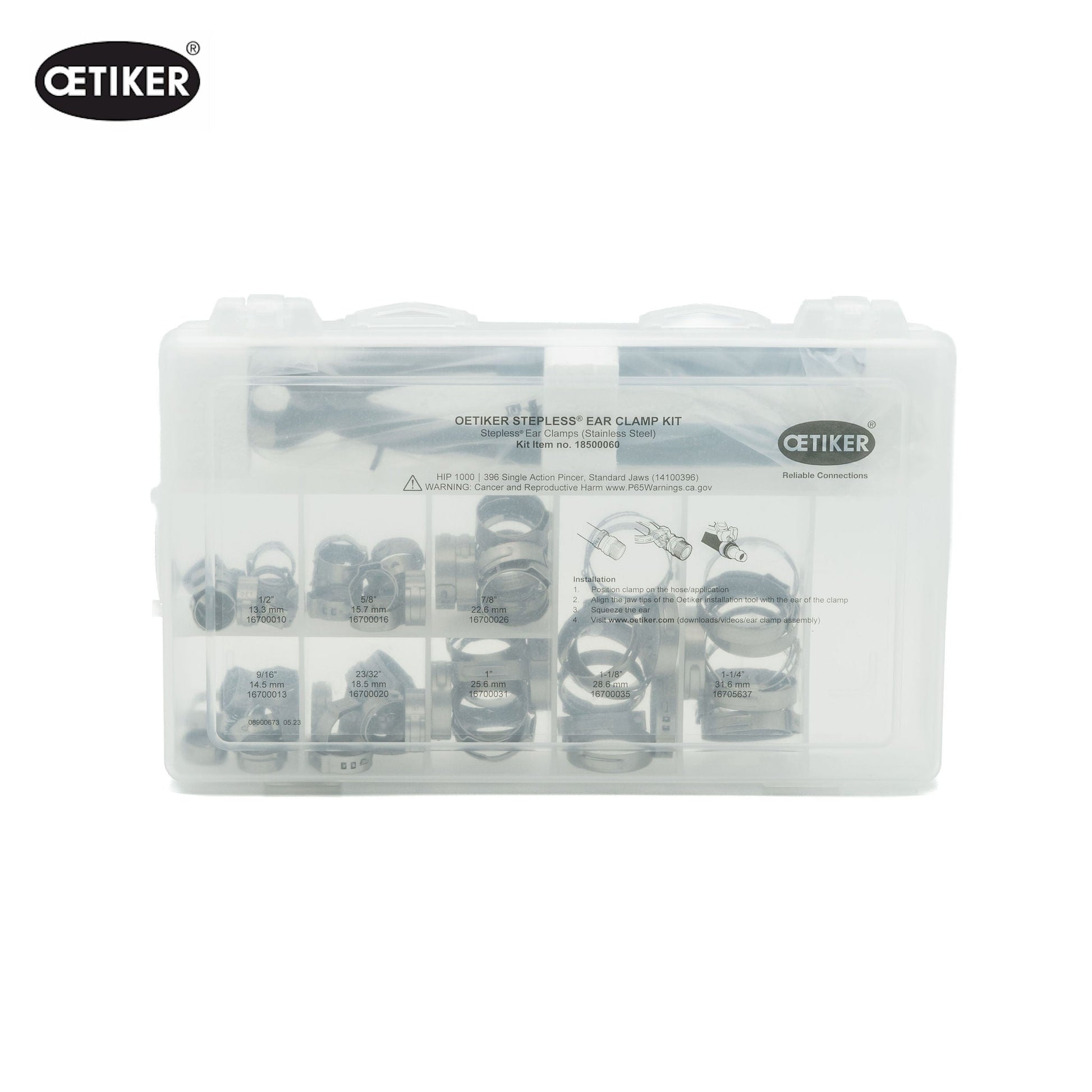 Oetiker Stepless Ear Hose Clamp Kit - 81 pcs 18500060 - HCL Clamping USA - Image 2