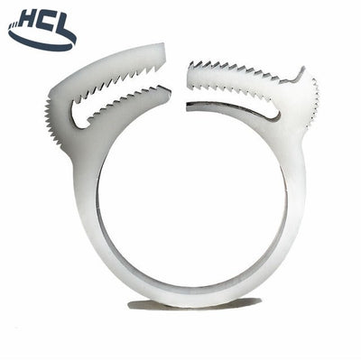 Plastic Hose Clamp - Herbie Clip - 104.3-110.4mm - Natural - PA66 - HCL Clamping USA- HC-105-PA66-N