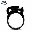 Plastic Hose Clamp - Herbie Clip - 87.8-94.6mm - Black - PA66 - HCL Clamping USA- HC-91-PA66-BK