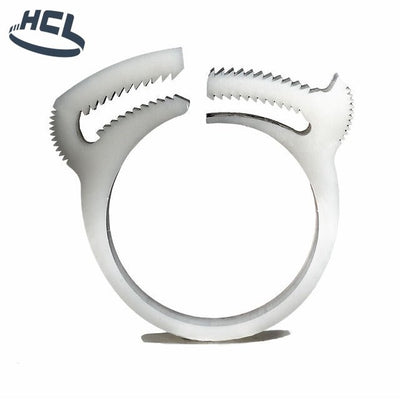 Plastic Hose Clamp - Herbie Clip - 87.8-94.6mm - Natural - PA66 - HCL Clamping USA- HC-91-PA66-N