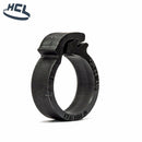 Plastic Hose Clip - Ezyclik - 23.6mm Black - PA66 - HCL Clamping USA- EZY-P-23.6-PA66-BK