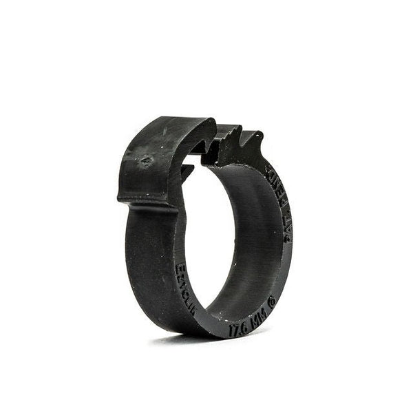 Plastic Hose Clip - Ezyclik - 30.6mm Black - PA66 - HCL Clamping USA- EZY-P-30.6-PA66-BK