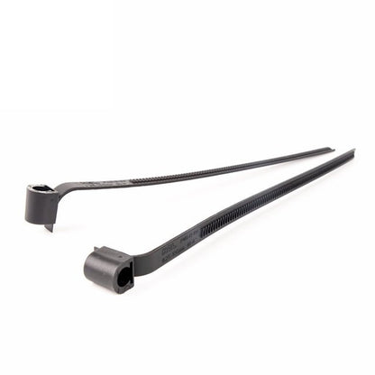 1/2" Ezyclamp PA66 Plastic Worm Drive Hex Screw Hose Clamp -  Black Polymer