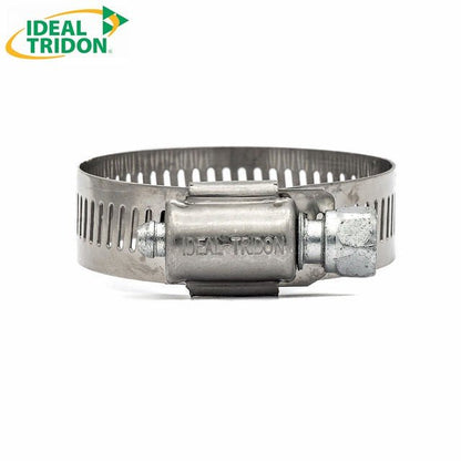 9/16" Collared Ideal Tridon Combo Hex Worm Gear Hose Clamp - 201 Stainless Steel with Deep Slotted Screw