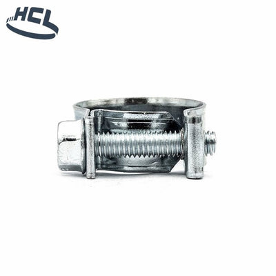 Screw Hose Clamp - Mini - Petrol Pipe - 14-16mm - Zinc Plated - HCL Clamping USA- MC-15-W1