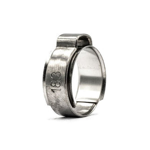 Mikalor Single Ear Hose Clamp with Inner Ring, 304 Stainless Steel