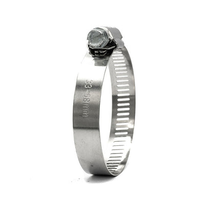 Worm Gear Hose Clamp - 301SS/ZP Dia: 6.14-7.01" / 156-178mm - CLEARANCE - HCL Clamping USA- WD-PERF-13-178-W2