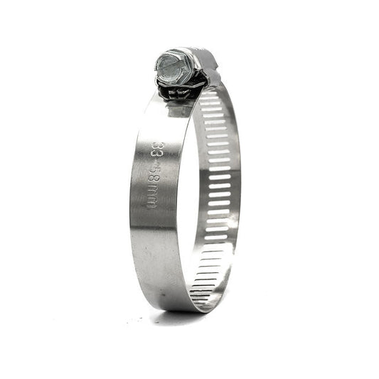 Worm Gear Hose Clamp - 301SS/ZP Dia: 6.14-7.01" / 156-178mm - CLEARANCE - HCL Clamping USA- WD-PERF-13-178-W2
