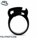 14.9-17.4mm - 0.58-0.68in - Plastic Hose Clamp - Herbie Clip - Black - PP